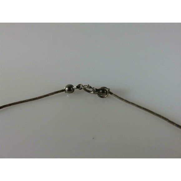 16" TL Sterling Silver Boho Bead & Multicolored Ball Enhancer Choker Necklace - Picture 8 of 9